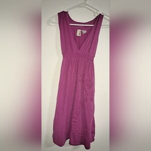 Billabong Sleeveless Pink Side 4 Tie V Neck Dress
